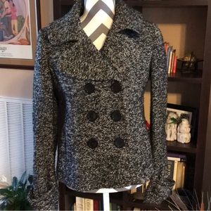 Andrew Marc New York Wool Coat | 6 | Black & White